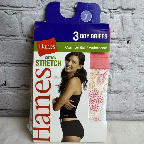 Vintage Hanes Womens Sporty Cotton Briefs Underwear 3 PACK SIZE 7 2007 DEADSTOCK - Picture 1 of 5